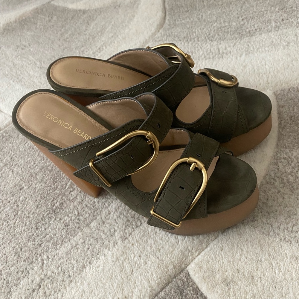 Veronica Beard Garrick Platform Slide Sandal In K… - image 4